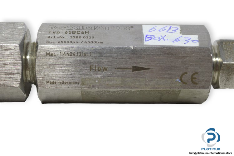 maximator-65BC6H-ball-check-valve-used-3