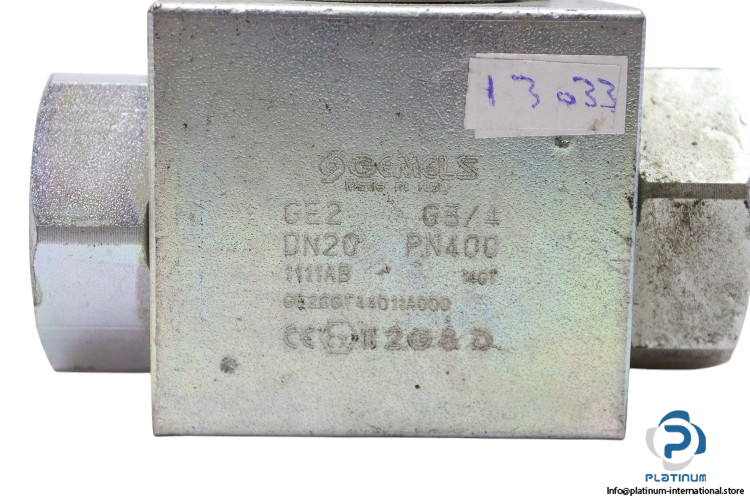 gemels-GE2GGT44011A000-2-way-high-pressure-ball-valve(used)-1