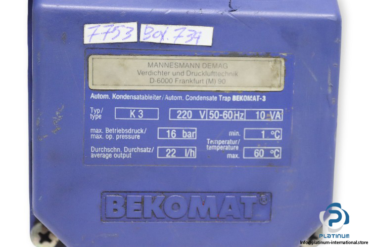 bekomat-K3-condensate-drain-(used)-2
