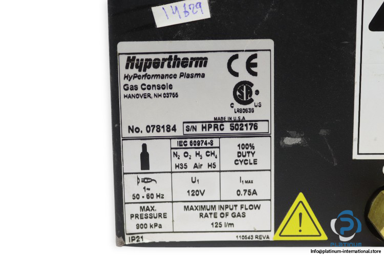 hypertherm-HPRC-502176-high-performance-gas-console-(used)-2