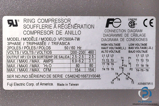 fuji-electric-VFC500A-7W-ring-compressor-used-2