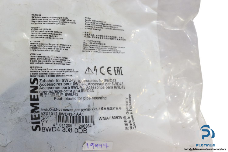siemens-8WD4-308-0DB-foot-for-mounting-on-pipe(new)-1