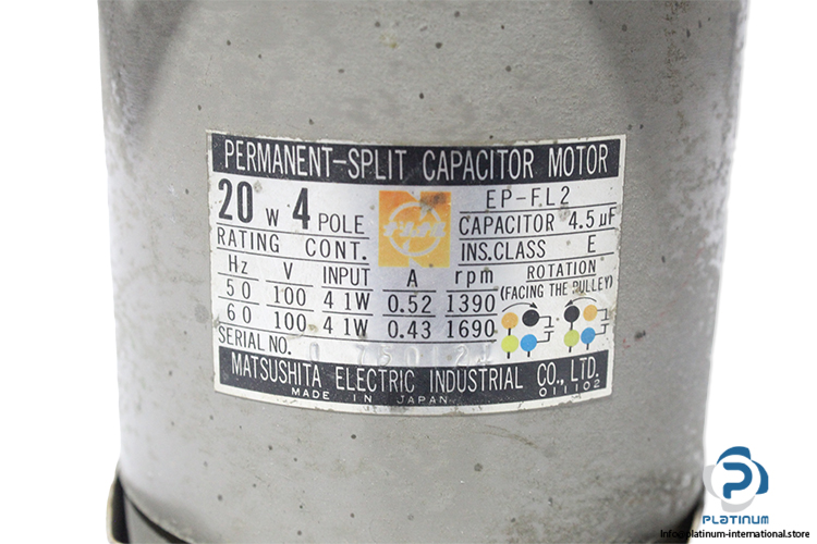 matsushita-EP-FL2-permanent-split-capacitor-motor-(used)-1