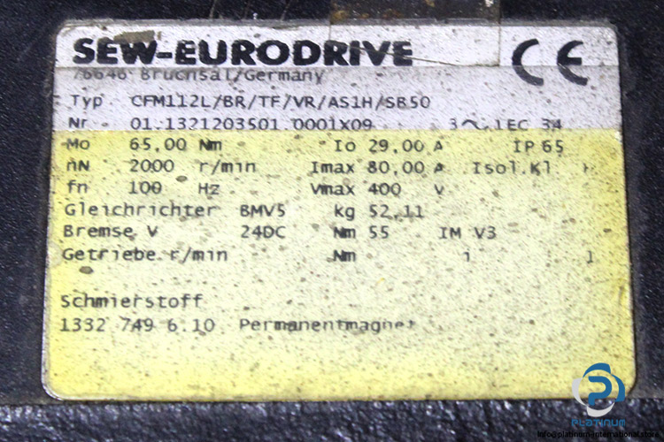 sew-CFM112L_BR_TF_VR_AS1H_SB50-synchronous-servo-motor-(used)-2
