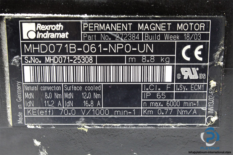 rexroth-indramat-MHD071B-061-NP0-UN-permanent-magnet-motor-(used)-2