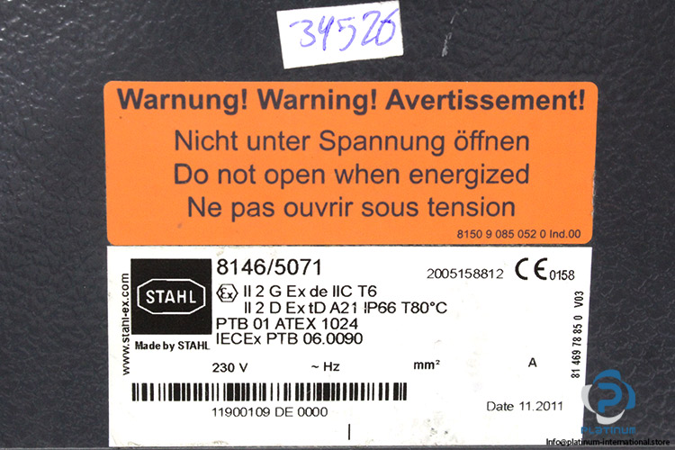 stahl-8146-5071-control-box(used)-2