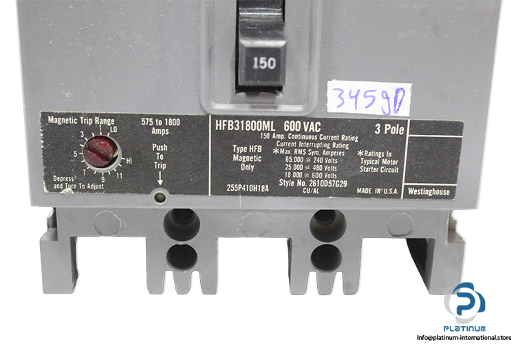 westinghouse-HFB31800ML-magnetic-circuit-breaker-(New)-1