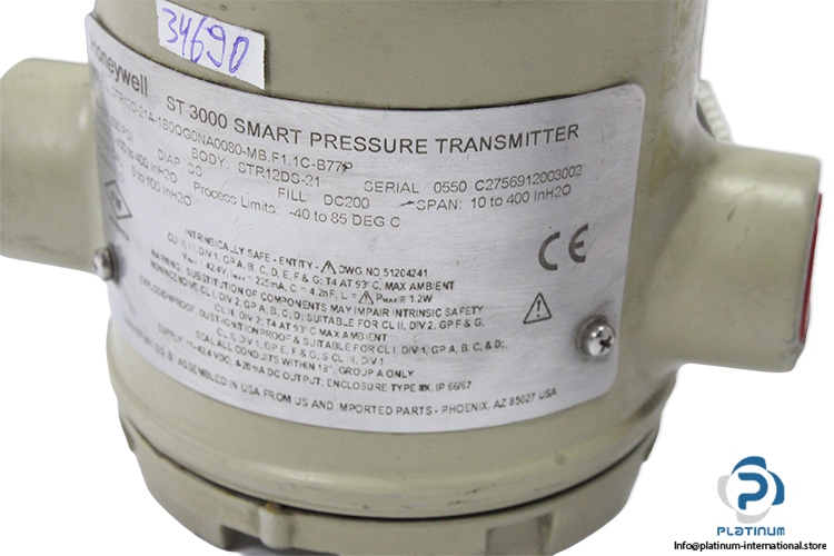 Honeywell-ctr12d-21a-1b0qg0na0800-mb.f1.1c-b77p-pressure-transmitter(used)-6