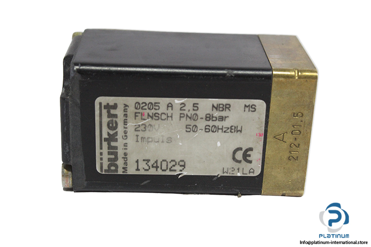 burkert-0205-A-2.0-NBR-MS-FLNSCH-solenoid-coil-(used)-1