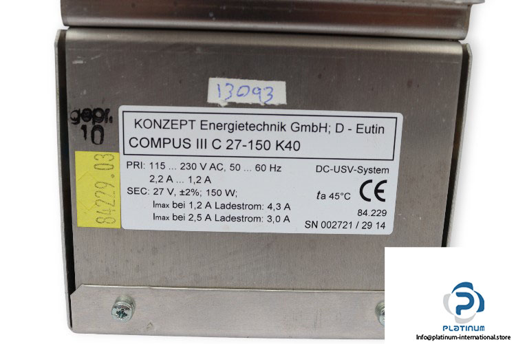 konzept-COMPUS-III-C-27-150-K40-power-supply-(used)-2