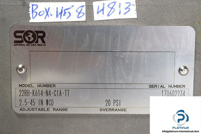sor-22RH-K614-N4-C1A-TT-differential-pressure-switch-used-3