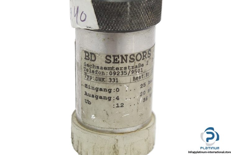 bd-sensors-dmk331-industrial-pressure-transmitter(used)-1