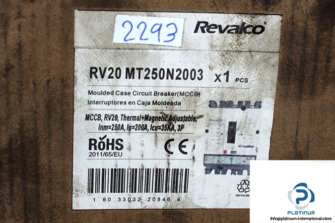 revalco-rv20-mt250n2003-circuit-breaker-new-2