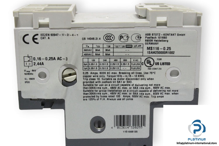 abb-MS116-0.25-manual-motor-starter-(new)-2