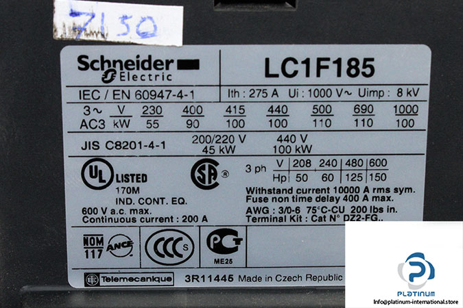 schneider-LC1F185-contactor-new-5