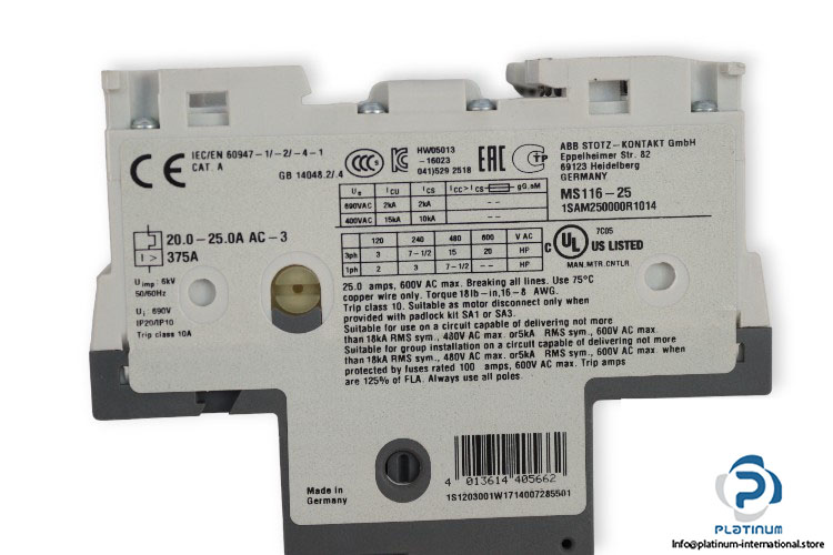abb-MS116-25-manual-motor-starter-(New)-2