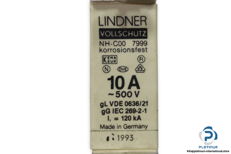 lindner-NH-C00-7999-GL-GG-10a-fuse-link-(New)-1