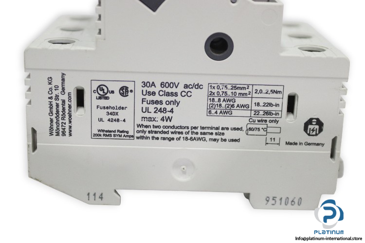 wohner-AES-CC-31297-fuse-switch-holder-(New)-2