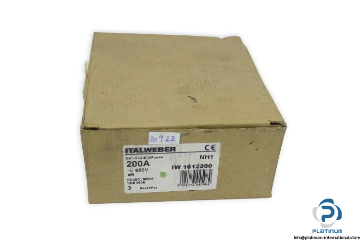 italweber-1612200-NH1-200a-fuse-link-(New)-1