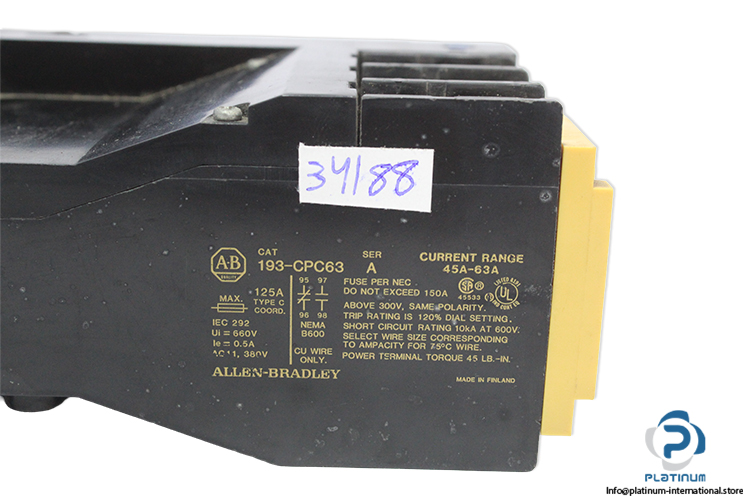 allen-bradley-193-CPC63-ser.a-overload-relay-(Used)-2