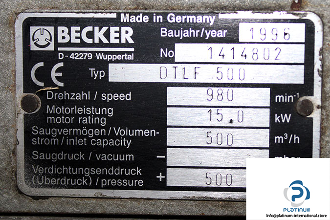 becker-DTLF-500-rotary-vane-vacuum-pump-(used)-2