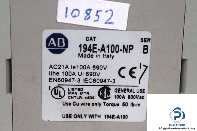 allen-bradley-194E-A100-NP-fourth-pole-base-mounted-(new)-1