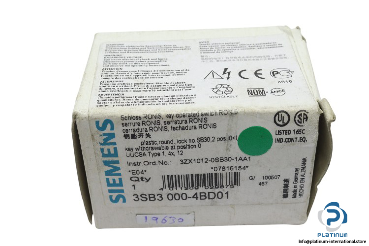 siemens-3SB3-000-4BD01-key-operated-switch-new-1