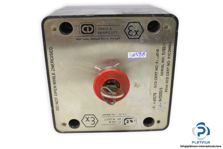 craig-and-derricott-91c3010-explosion-proof-switch-box-with-key(used)-1
