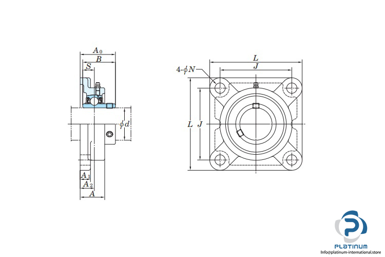 koyo-UCF206J-four-bolt-square-flange-unit-(new)-(carton)-2