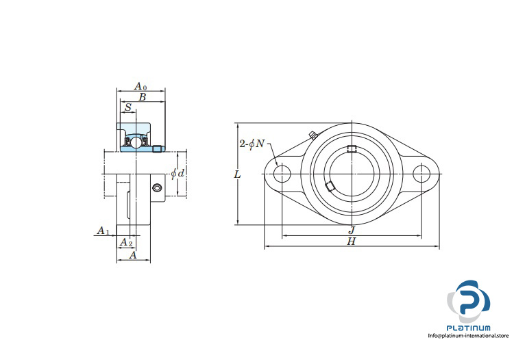 koyo-UCFL-212-oval-flange-ball-bearing-unit-(new)-2