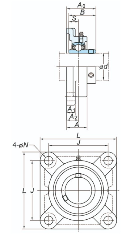 koyo-UCFC-207-J-round-flange-ball-bearing-unit-new-carton-5
