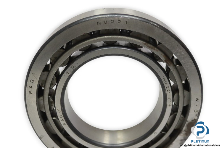 fag-NU-221.C3-steel-cylindrical-roller-bearing-(used)-2