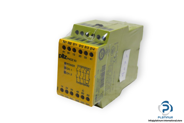 pilz-pnoz-x3-230vac-24vdc-3n_o-1n_c-1so-safety-relay-new
