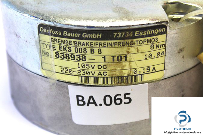 danfoss-bauer-EKS-008-B8-105V-8N-electric-brake
