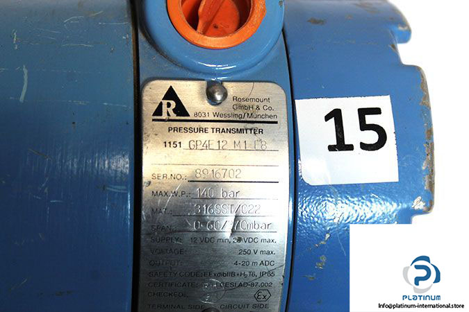 rosemount-1151-GP4E-12-M1-E8-pressure-transmitter
