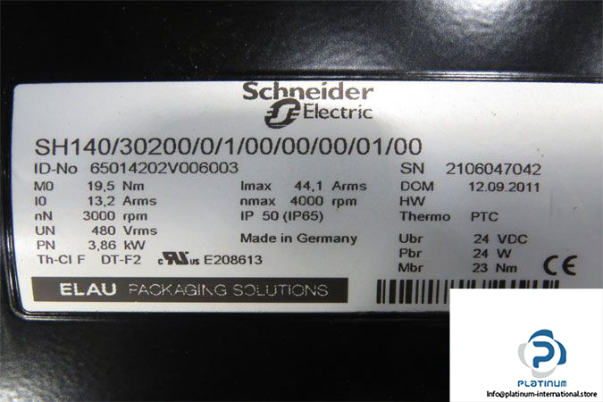 elau-schneider-sh-140_30200-servo-motor-label