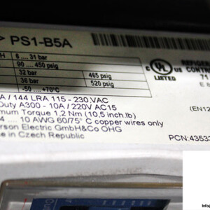 Alco PS1-B5A Pressure Control