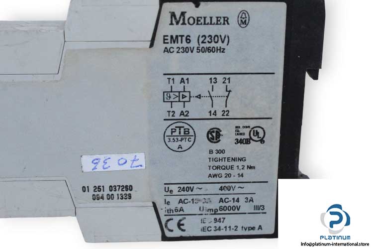 moeller-EMT6-(230V)-thermistor-overload-relay-(used)