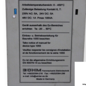 bohm-ETBA-1-EX-IB-temperature-limiter-(used)