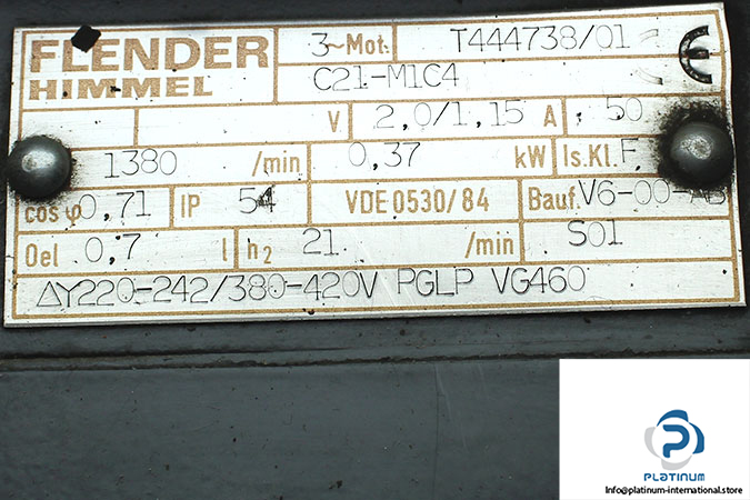 flender-himmel-T444738_01-C21-M1C4-gear-motor-2-used