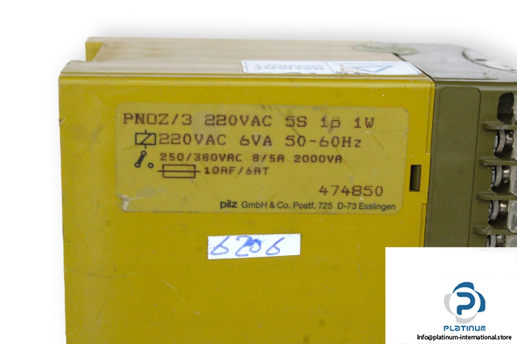 pilz-PNOZ_3-220VAC-5S-1O-1W-safety-relay-(used)-2