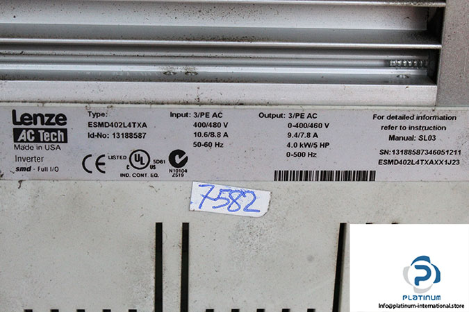 lenze-ESMD402L4TXA-frequency-inverter-(Used)-2