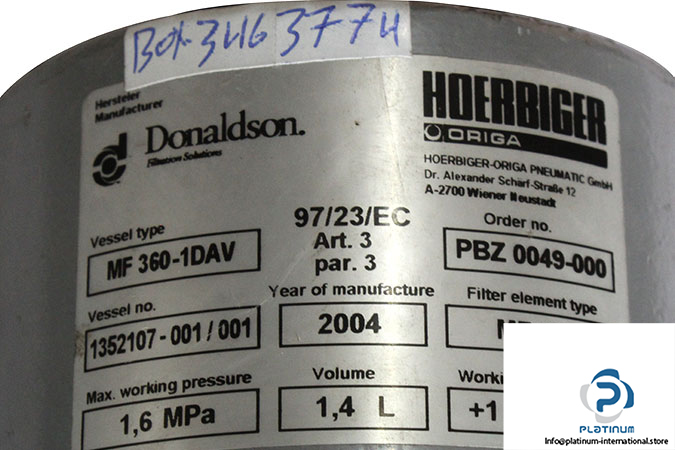 Donaldson-MF-360-1DAV-compressed-air-filter-element-(used)-2