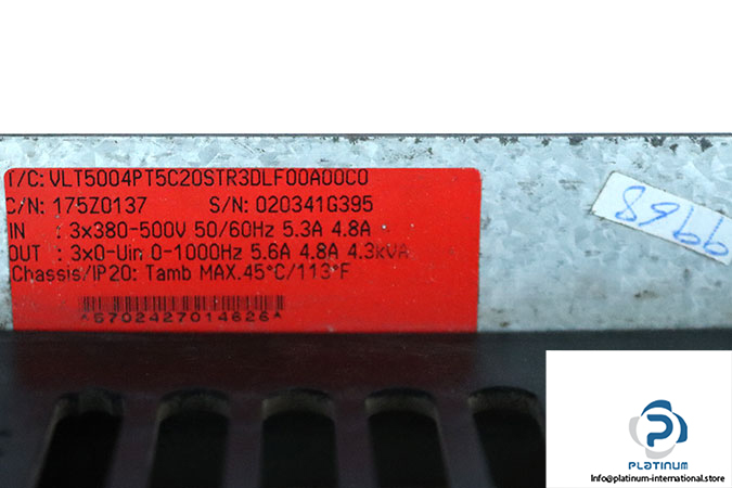 danfoss-VLT5004PT5C20STR3DLF00A00C0-frequency-inverter-(used)-2