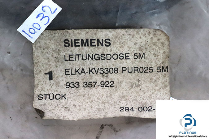 siemens-ELKA-KV3308-PUR025-5M-socket-cable-(New)-2