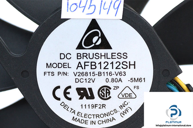 delta-electronics-AFB1212SH-axial-fan-used-2