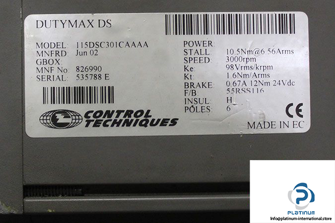 control-techniques-115dsc301caaaa-servo-motor-2-2