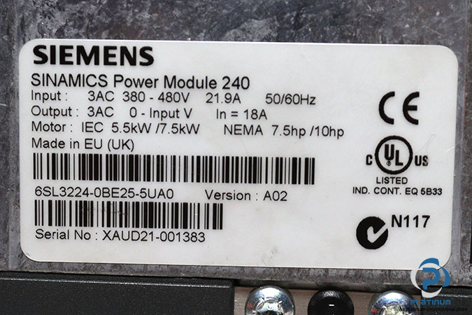 siemens-6SL3224-0BE25-5UA0-power-module-(New)-2