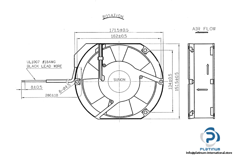 sunon-A2175-HBL-axial-fan-used-3