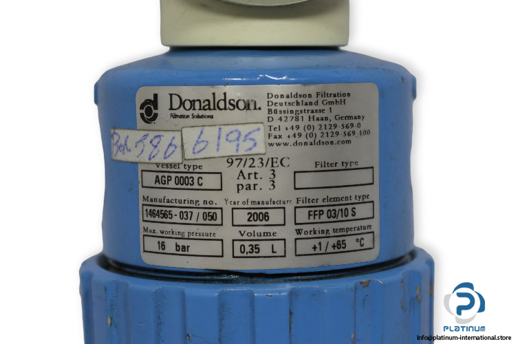 donaldson-AGP-0003-C-pneumatic-filter-used-3